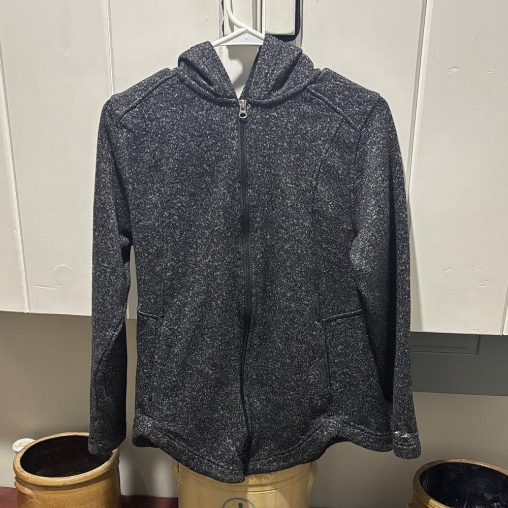 Eddie Bauer Heathered Black Hoodie Jacket